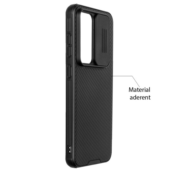 Husa Nillkin pentru Samsung S25, camera privacy, plastic negru (S25, H2717) by www.silkase.ro