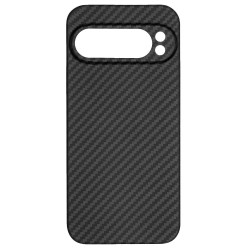 Husa fibra de carbon SILKASE pentru Google Pixel 9 Pro, aramid kevlar, negru mat