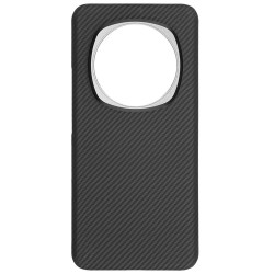 Husa fibra de carbon Magsafe SILKASE pentru Honor Magic 6 Pro, aramid kevlar, negru mat