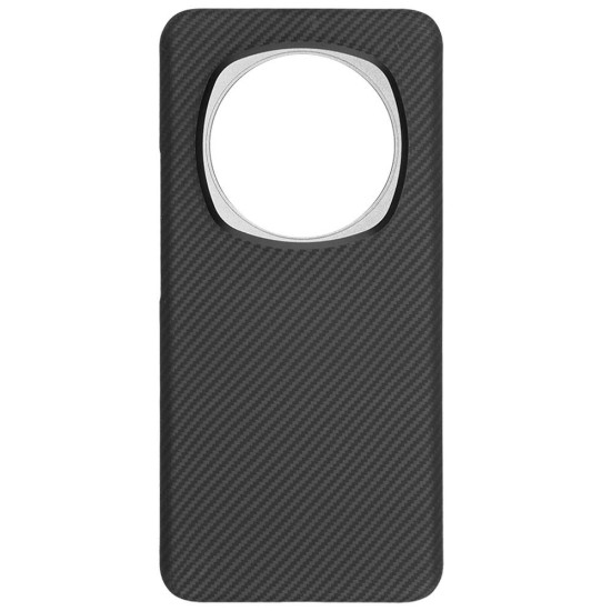 Husa fibra de carbon Magsafe SILKASE pentru Honor Magic 6 Pro, aramid kevlar, negru mat (Magic6 Pro, H2680) by www.silkase.ro