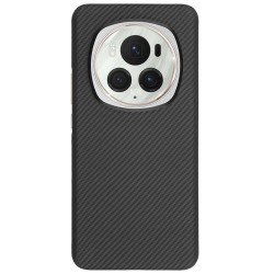 Husa fibra de carbon Magsafe SILKASE pentru Honor Magic 6 Pro, aramid kevlar, negru mat