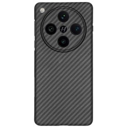 Husa fibra de carbon SILKASE pentru Oppo Find X8 Pro, camera protection, negru mat