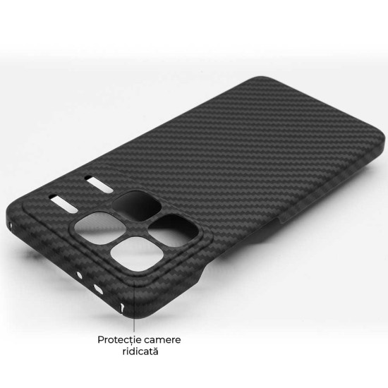 Husa fibra de carbon SILKASE pentru Xiaomi Redmi K70 Ultra, camera protection, negru mat (SILKASE, Husa Kevlar) by www.silkase.ro Husa fibra de carbon SILKASE pentru Xiaomi Redmi K70 Ultra, camera protection, negru mat (Poco X7 Pro, H2687) by www.silkase.ro
