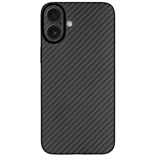 Husa fibra de carbon SILKASE pentru Apple iPhone 16, camera protection, negru mat (iPhone 16, H2688) by www.silkase.ro