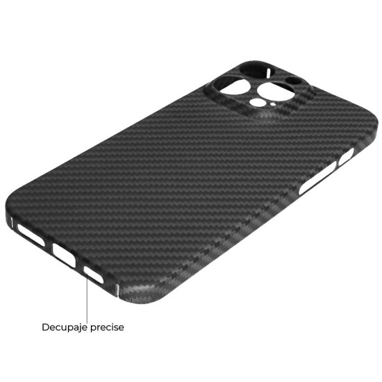 Husa fibra de carbon SILKASE pentru Apple iPhone 16 Pro Max, camera protection, negru mat (iPhone 16 Pro Max, H2691) by www.silkase.ro