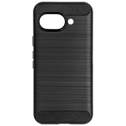 Husa SILKASE silicon carbon pentru Google Pixel 9a, culoare negru