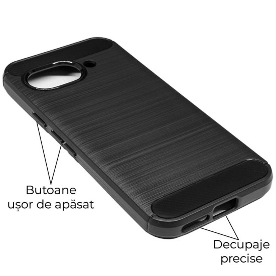 Husa SILKASE silicon carbon pentru Google Pixel 9a, culoare negru (SILKASE, Pixel 9a) by www.silkase.ro Husa SILKASE silicon carbon pentru Google Pixel 9a, culoare negru (Pixel 9a, H2698) by www.silkase.ro