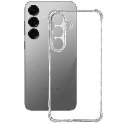Husa Antishock SILKASE pentru Samsung S25, protectie camera, silicon transparent