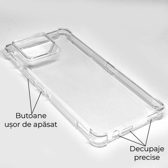 Husa Antishock SILKASE pentru Asus Rog Phone 9/9 Pro, silicon transparent (SILKASE, Husa Antishock Transparenta) by www.silkase.ro Husa Antishock SILKASE pentru Asus Rog Phone 9/9 Pro, silicon transparent (ROG Phone 9, H2705) by www.silkase.ro