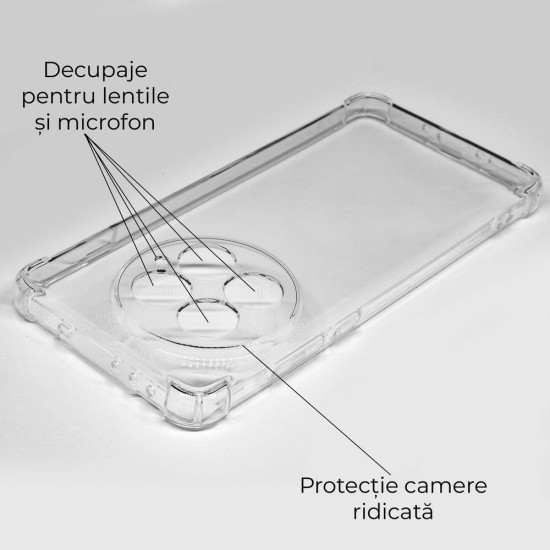 Husa Antishock SILKASE pentru OnePlus 13, protectie camera, silicon transparent (Telefoane OnePlus, H2707) by www.silkase.ro