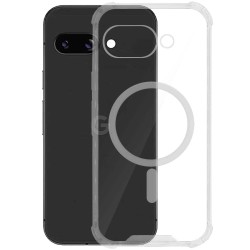 Husa AntiShock SILKASE pentru Google Pixel 9a, MagSafe, silicon/plastic, transparent