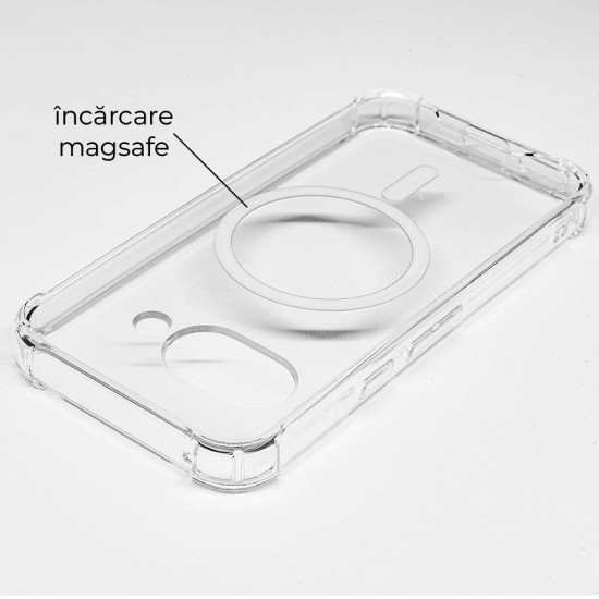 Husa AntiShock SILKASE pentru Google Pixel 9a, MagSafe, silicon/plastic, transparent (Pixel 9a, H2709) by www.silkase.ro