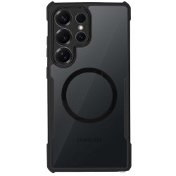 Husa SILKASE pentru Samsung S25 Ultra, AntiGravity, AntiShock, negru/transparent
