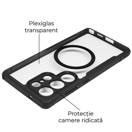Husa SILKASE pentru Samsung S25 Ultra, AntiGravity, AntiShock, negru/transparent (SILKASE, S25 Ultra) by www.silkase.ro Husa SILKASE pentru Samsung S25 Ultra, AntiGravity, AntiShock, negru/transparent (S25 Ultra, H2715) by www.silkase.ro
