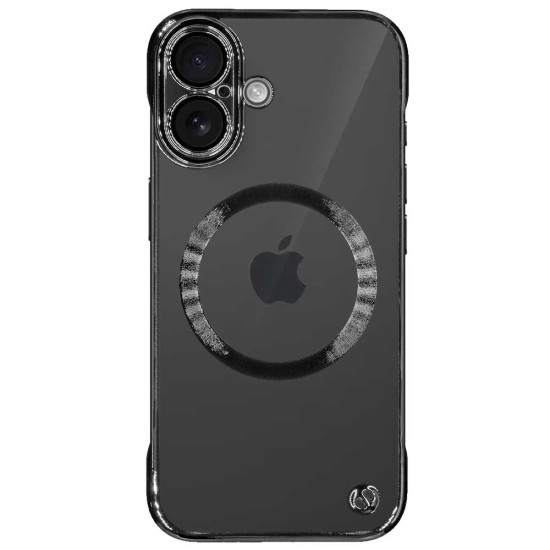 Husa FrameLess SILKASE pentru Apple iPhone 16, MagSafe, plastic , negru/transparent (SILKASE, iPhone 16) by www.silkase.ro Husa FrameLess SILKASE pentru Apple iPhone 16, MagSafe, plastic , negru/transparent (iPhone 16, H2727) by www.silkase.ro