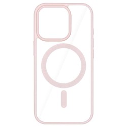 Husa MagSafe SILKASE pentru Apple iPhone 16 Pro, silicon/plastic, Roz pal