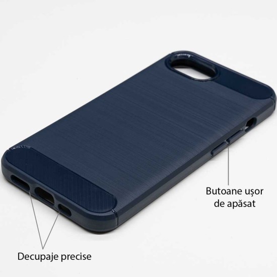 Husa SILKASE silicon carbon pentru iPhone 16e, culoare albastru (SILKASE, iPhone 16e) by www.silkase.ro Husa SILKASE silicon carbon pentru iPhone 17e/16e, culoare albastru (iPhone 17e, H2741) by www.silkase.ro