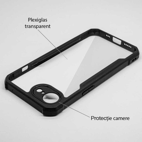 Husa SILKASE pentru iPhone 16e, AntiGravity, AntiShock, negru/transparent (SILKASE, iPhone 16e) by www.silkase.ro Husa SILKASE pentru iPhone 17e/16e, AntiGravity, AntiShock, negru/transparent (iPhone 17e, H2746) by www.silkase.ro