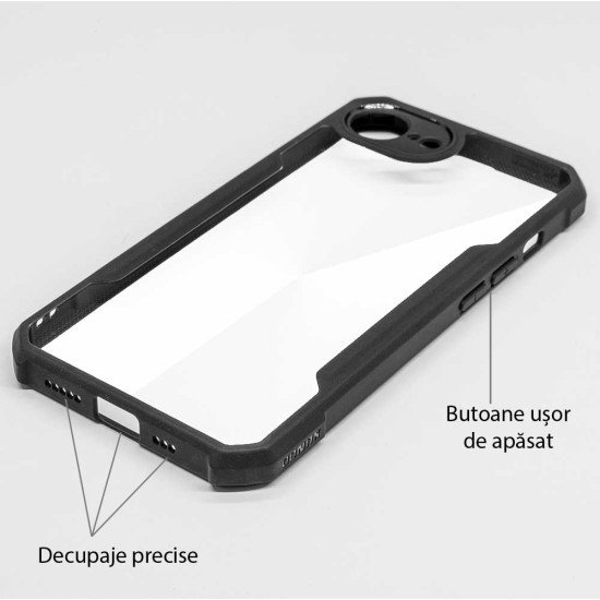 Husa SILKASE pentru iPhone 16e, AntiGravity, AntiShock, negru/transparent (SILKASE, iPhone 16e) by www.silkase.ro Husa SILKASE pentru iPhone 17e/16e, AntiGravity, AntiShock, negru/transparent (iPhone 17e, H2746) by www.silkase.ro