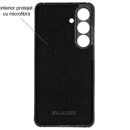 Husa fibra de carbon SILKASE pentru Samsung S25, camera protection, negru mat (SILKASE, S25) by www.silkase.ro Husa fibra de carbon SILKASE pentru Samsung S25, camera protection, negru mat (S25, H2751) by www.silkase.ro