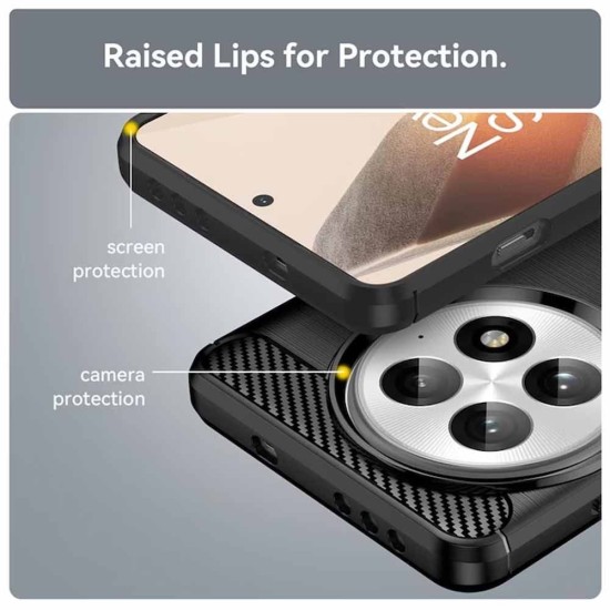 Husa SILKASE silicon carbon pentru OnePlus 13R, culoare negru (13R, H2753) by www.silkase.ro