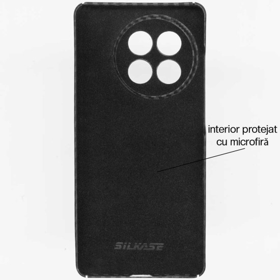 Husa fibra de carbon SILKASE pentru OnePlus 13R, camera protection, negru mat (Telefoane OnePlus, H2757) by www.silkase.ro