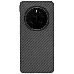 Husa fibra de carbon SILKASE pentru Honor Magic7 Pro, aramid kevlar, negru mat