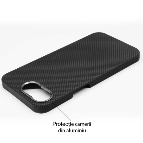 Husa fibra de carbon MagSafe SILKASE pentru iPhone 16e, aramid kevlar, metal camera, negru mat (SILKASE, iPhone 16e) by www.silkase.ro Husa fibra de carbon MagSafe SILKASE pentru iPhone 17e/16e, aramid kevlar, metal camera, negru mat (iPhone 17e, H2761) by www.silkase.ro
