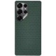 Husa fibra de carbon MagSafe SILKASE pentru Samsung S25 Ultra, aramid kevlar, metal camera, verde (S25 Ultra, H2764) by www.silkase.ro