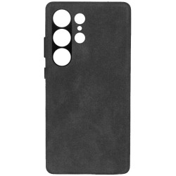 Husa Full alcantara MagSafe SILKASE pentru Samsung Galaxy S25 Ultra, metal camera, negru