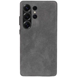 Husa Full alcantara MagSafe SILKASE pentru Samsung Galaxy S25 Ultra, metal camera, gri