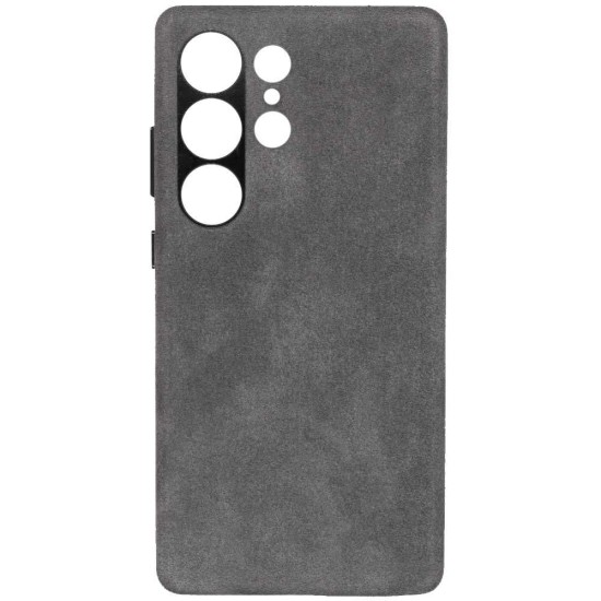 Husa Full alcantara MagSafe SILKASE pentru Samsung Galaxy S25 Ultra, metal camera, gri (S25 Ultra, H2766) by www.silkase.ro