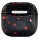 Husa fibra de carbon SILKASE pentru AirPods 4, aramid kevlar, negru/rosu forged lucios (4, H2768) by www.silkase.ro