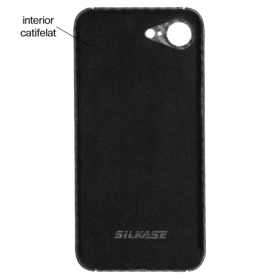 Husa fibra de carbon SILKASE pentru iPhone 16e, aramid kevlar, negru mat (SILKASE, iPhone 16e) by www.silkase.ro Husa fibra de carbon SILKASE pentru iPhone 17e/16e, aramid kevlar, negru mat (iPhone 17e, H2774) by www.silkase.ro