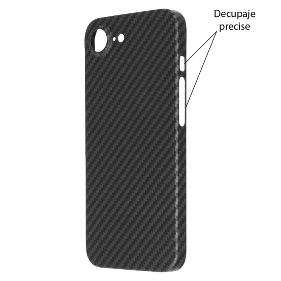 Husa fibra de carbon SILKASE pentru iPhone 16e, aramid kevlar, negru mat (SILKASE, iPhone 16e) by www.silkase.ro Husa fibra de carbon SILKASE pentru iPhone 17e/16e, aramid kevlar, negru mat (iPhone 17e, H2774) by www.silkase.ro