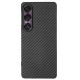Husa fibra de carbon SILKASE pentru Sony Xperia 1 VII, aramid kevlar, negru mat (Xperia 1 VII, H2782) by www.silkase.ro