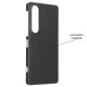 Husa fibra de carbon SILKASE pentru Sony Xperia 1 VII, aramid kevlar, negru mat (Xperia 1 VII, H2782) by www.silkase.ro