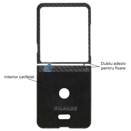 Husa fibra de carbon SILKASE pentru Motorola Razr 60 Ultra, aramid kevlar, negru mat (SILKASE, Husa Kevlar) by www.silkase.ro Husa fibra de carbon SILKASE pentru Motorola Razr 60 Ultra, aramid kevlar, negru mat (Razr 60 Ultra, H2783) by www.silkase.ro
