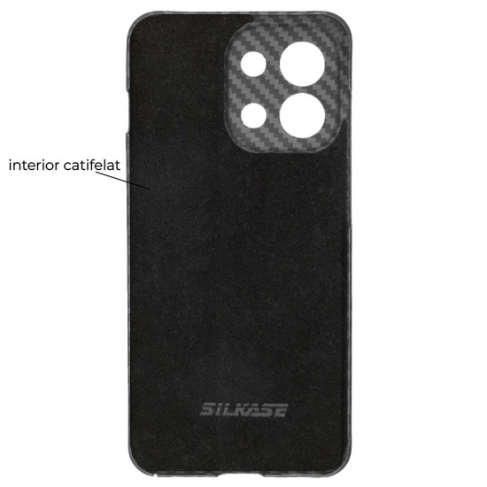 Husa fibra de carbon SILKASE pentru OnePlus 13s, aramid kevlar, negru mat (13s, H2785) by www.silkase.ro