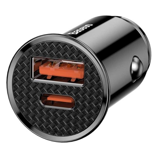 Incarcator auto Baseus, USB/ Type-C, Max 30W, carbon negru (Baseus, Incarcatoare Auto) by www.silkase.ro Incarcator auto Baseus, USB/ Type-C, Max 30W, carbon negru (Incarcatoare Auto, L0008) by www.silkase.ro