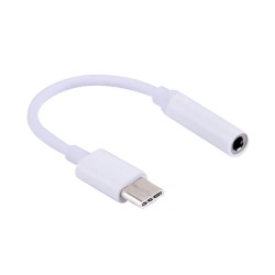Adaptor SILKASE Type-C la Jack 3.5mm, culoare alb