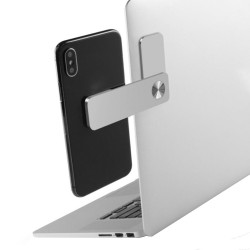 Suport Telefon magnetic la laptop, metalic, culoare gri Suport Telefon magnetic la laptop, metalic, culoare gri