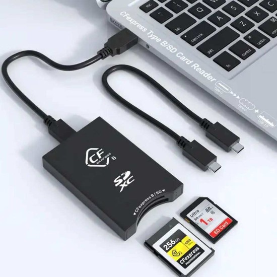 Card reader SILKASE, USB3.2 10Gbps, adaptor card de memorie CFexpress Type B (SILKASE, Cititoare carduri) by www.silkase.ro Card reader SILKASE, USB3.2 10Gbps, adaptor card de memorie CFexpress Type B (Cititoare carduri, L0095) by www.silkase.ro