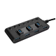 Switch SILKASE, individual multiporturi de mare viteză 3.0 5 Gbps Adaptor USB Splitter 7 porturi Hub 7 în 1 USB (Hub uri, L0098) by www.silkase.ro