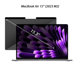 Folie magnetica privacy 360 SILKASE pentru Apple MacBook Air 15 inch (2023 M2), model compatibil A2941, full display, anti-reflexie 