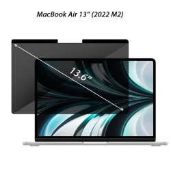 Folie magnetica privacy 360 SILKASE pentru Apple MacBook Air 13 inch (2022 M2), model compatibil A2681, full display, anti-reflexie 