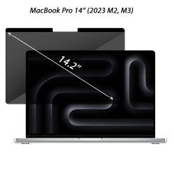 Folie magnetica privacy 360 SILKASE pentru Apple MacBook Pro 14 inch (2023), model compatibil A2992 / A2918 / A2779,  full display, anti-reflexie 