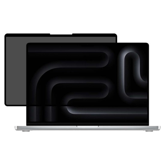 Folie privacy 360 SILKASE pentru Apple MacBook Pro 14 inch (2023), model compatibil A2992 / A2918 / A2779, full display, anti-reflexie (Protectie laptop, L0106) by www.silkase.ro