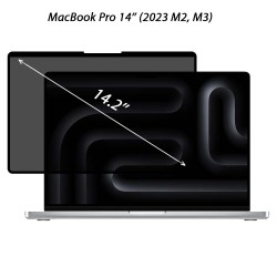 Folie privacy 360 SILKASE pentru Apple MacBook Pro 14 inch (2023), model compatibil A2992 / A2918 / A2779, full display, anti-reflexie Folie privacy 360 SILKASE pentru Apple MacBook Pro 14 inch (2023), model compatibil A2992 / A2918 / A2779, full display, anti-reflexie