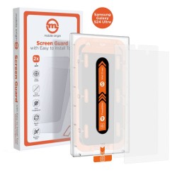 Set 2 folii sticla cu sistem de montare Mobile Origin Screen Guard pentru Samsung Galaxy S24 Ultra, transparent